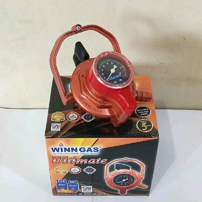 Winn Gas Regulator W-800M ULTIMATE Tekanan Rendah dengan Sistem Double Lock & Meter Gas Akurat untuk