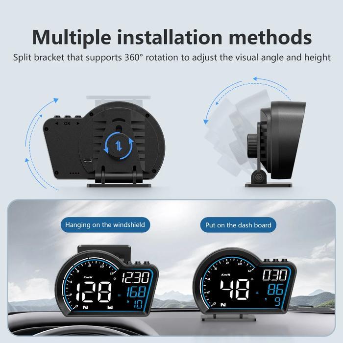 HUD G16 Head Up Display OBD2 With Over Speed Alarm System