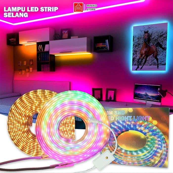 Lampu SMD LED STRIP SELANG 8/10 METER /Mode Warna Lampu Ganti2 / Lampu Hias LED Indoor Outdoor 6