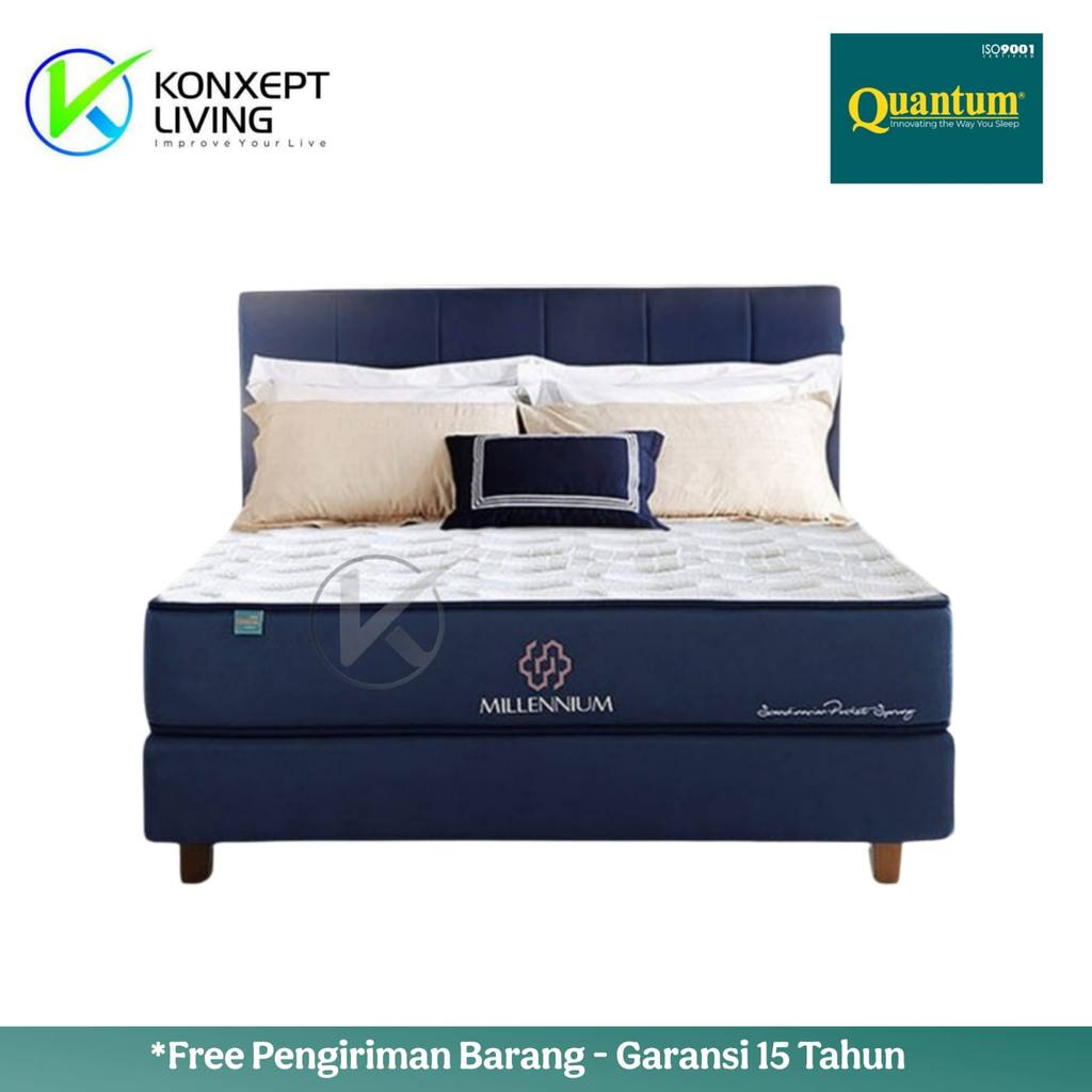 Quantum Springbed Millennium Scandinavian Sandaran Marke Ukuran 180x200 Fullset