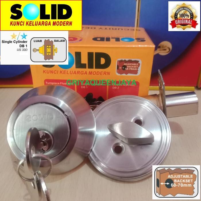 Deadbolt DB 1 SOLID Kunci Tambahan Pintu Single Cylinder Anak Kunci