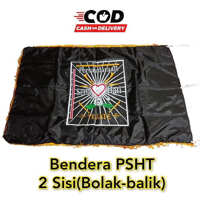 BENDERA PSHT HITAM-BENDERA PSHT 2 SISI-BENDERA PSHT SATU SISI