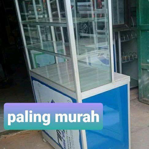etalase+etalase jualan+food display+lemari makan Aluminium - 80x50x160