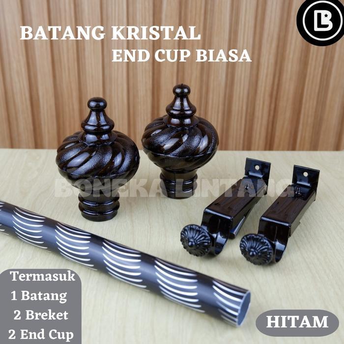Batang Gorden 2M Motif Kristal Endcup Biasa - Besi Gorden 2M Pasti Ori