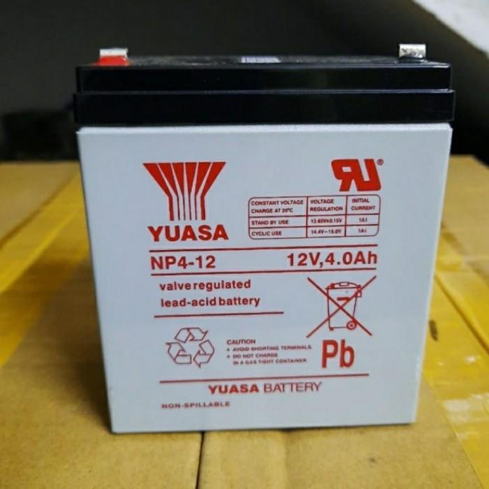 YUASA NP4-12 NP4 4AH 12volt 12V 5AH UPS Battery Batt accu aki kering