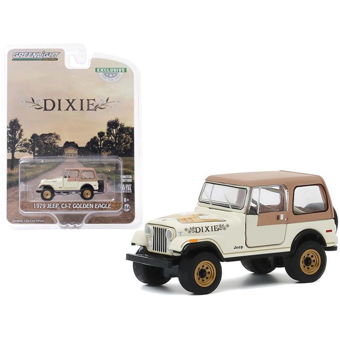 30175 GREENLIGHT 1979 JEEP CJ-7 GOLDEN EAGLE DIXIE DIECAST MOBIL