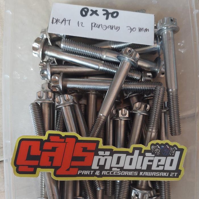 BAUT PROBOLT STAINLESS 8X70MM DRAT 12 PANJANG 7CM ORI COMPAYU NAKHOM