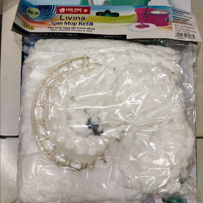 New REFILL PEL LIVINA SPIN MOP LION STAR BM 50 - REFIL KAIN PEL LION STAR - REFIL MOP Rumah