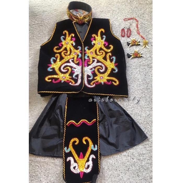 BAJU ADAT DAYAK PRIA DEWASA & AKSESORIS