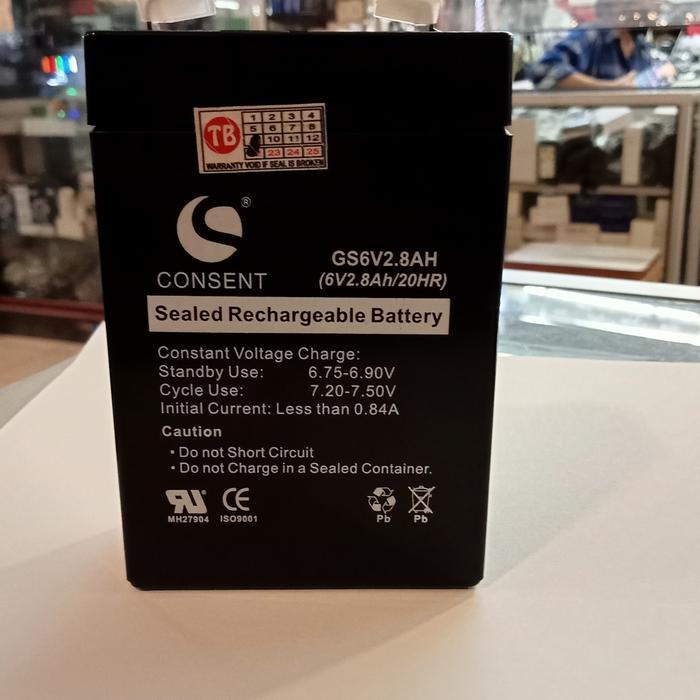 Batrai 6v-2.8aH Untuk timbangan digital yang menggunakan batrai 6v-2.8ah