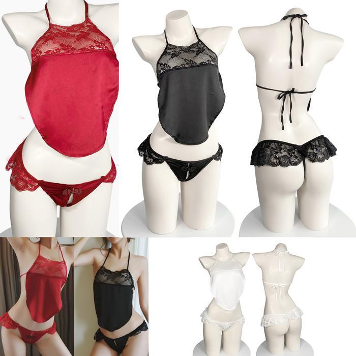 Sexy lingerie pajamas piyama baju tidur high quality open crotch