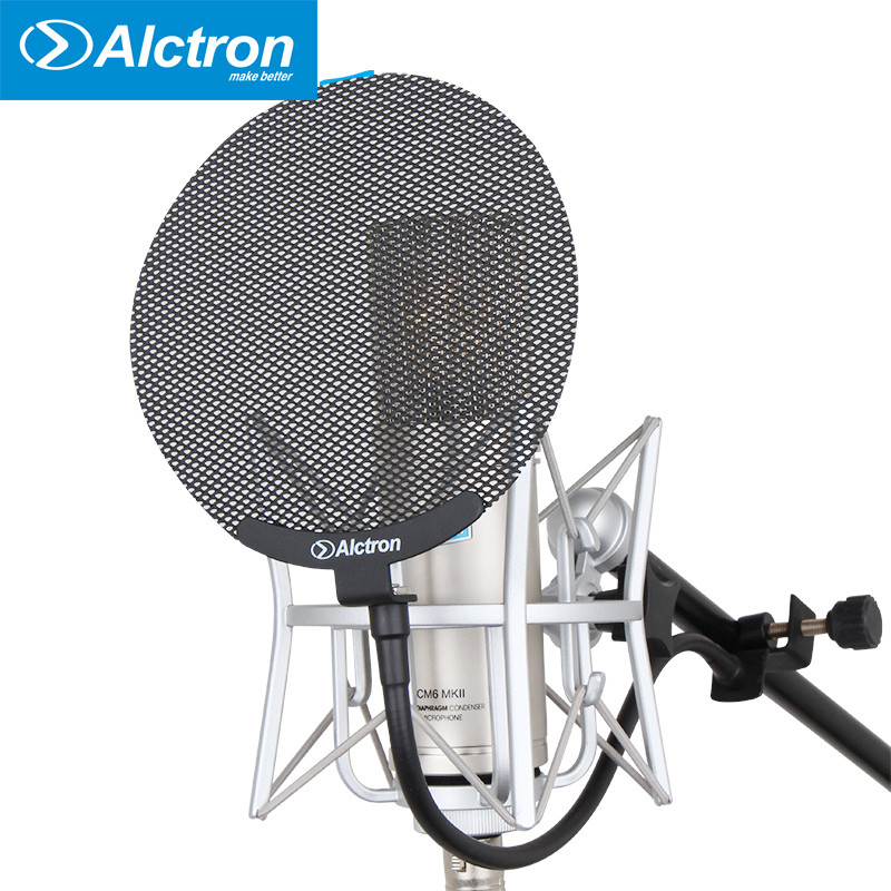 New metal screen mini pop filter High Quality Mesh Cover Flexible Gooseneck Alctron MA019B for