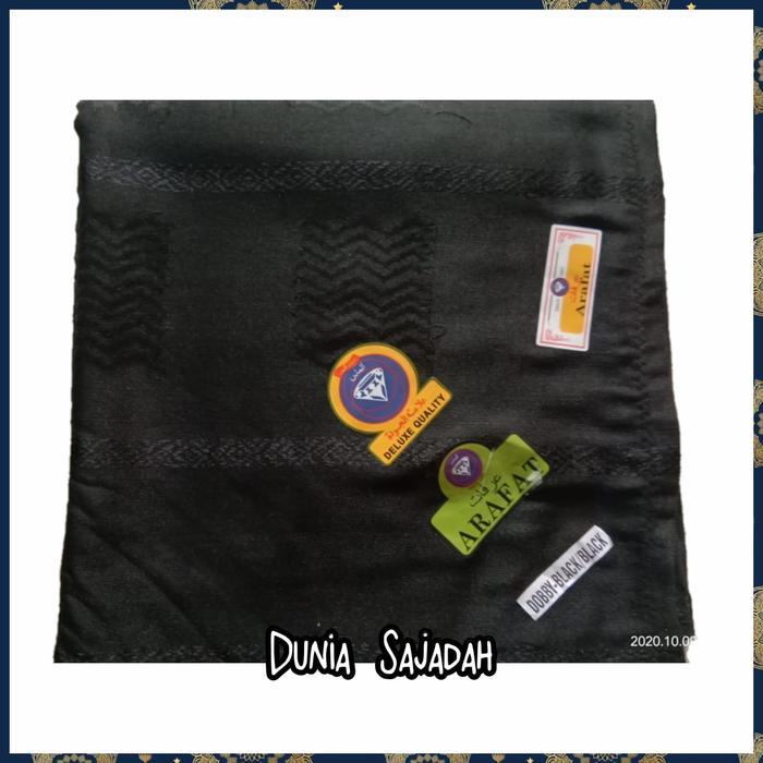 Sorban India Arafat Hitam Putih Non Rumbai / Sorban Imamah Putih Hitam Terlaris
