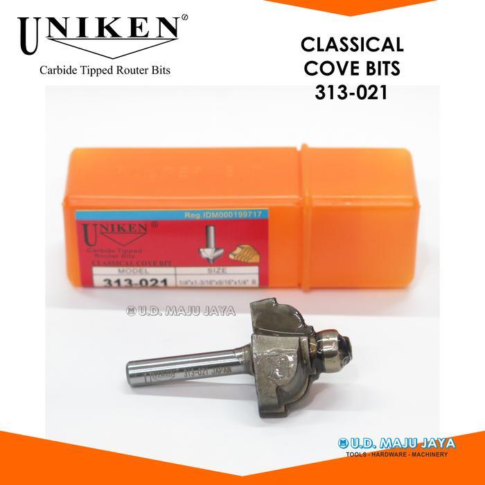 UNIKEN ROUTER BIT 313-021 ( MATA ROUTER CLASSICAL COVE BIT 6MM )