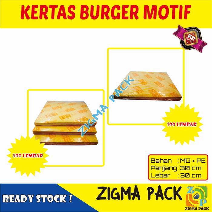 KERTAS BURGER KUNING 30X30 PAPER WRAP FOOD GRADE ZIGMA PACK