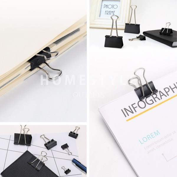 Penjepit Kertas / Binder Klip / Binder Clip / Klip Hitam / Klip Kecil / Penjepit Kertas / Penjepit