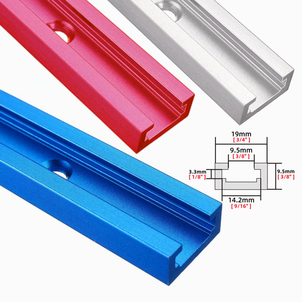 T Track Woodworking T-slot Slide Track Aluminium Miter T-Track,T-slot Miter Track Jig T Screw Fixtur