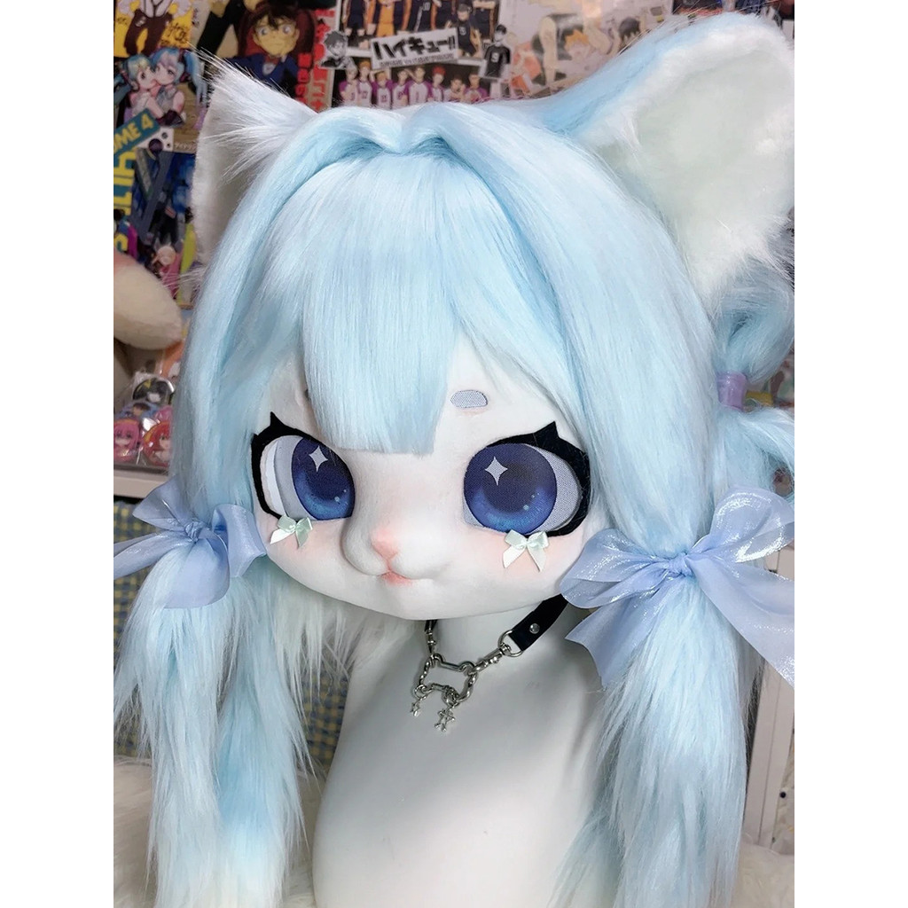 Fursuit cosplay custom fur head Kigurumi head cosplay Kemono fur suit handmade head beast custom fur