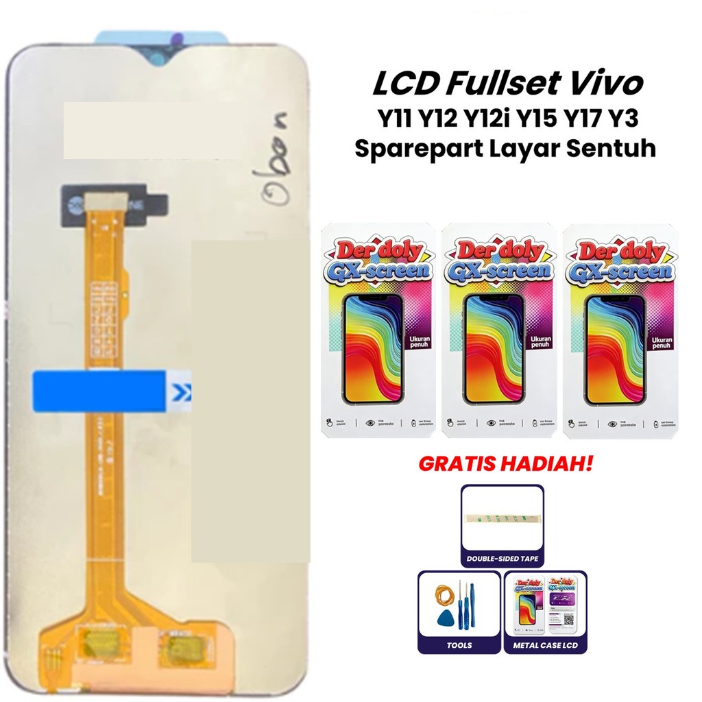 LCD ORIGINAL LCD VIVO Y11/Y12/Y12i/Y15/Y17 UNIVERSAL FULLSET BLACK