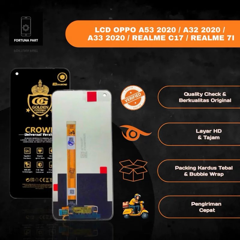 OG SUPER LCD OPPO A53 2020 - A32 2020 - A33 2020 REALME C17 - REALME 7I FULLSET OG SUPER