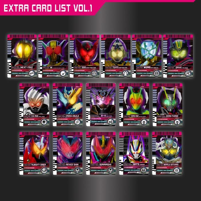 HOT SALE KAMEN RIDER DECADE EXTRA RIDER CARD SET VOL.1 UNTUK CUSTOM DX NEO DECADE DRIVER TERMURAH