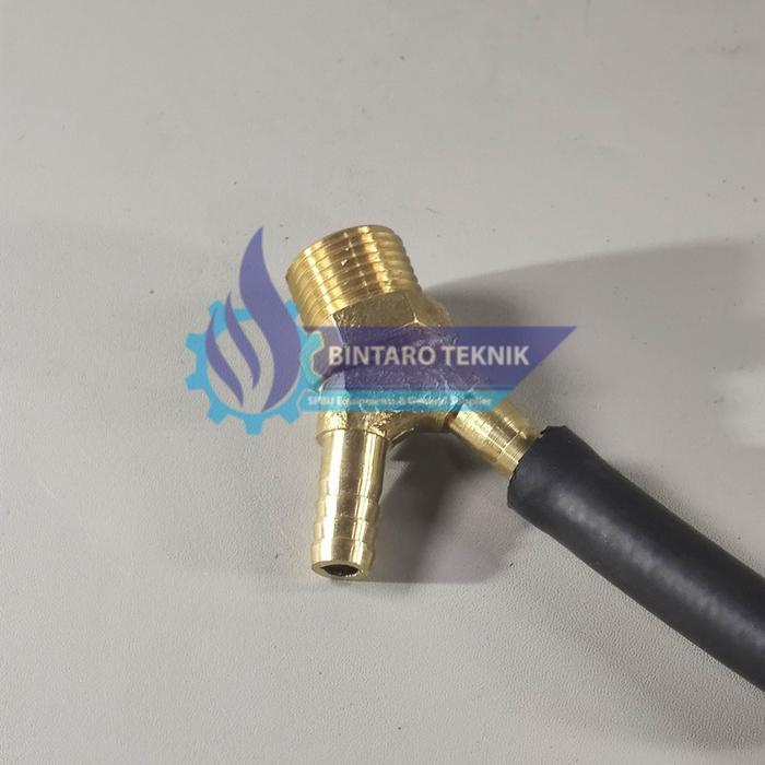 Nepel Kuningan Y King Nepel Sambungan Konektor Selang 5/16" Drat 1/2" Ready