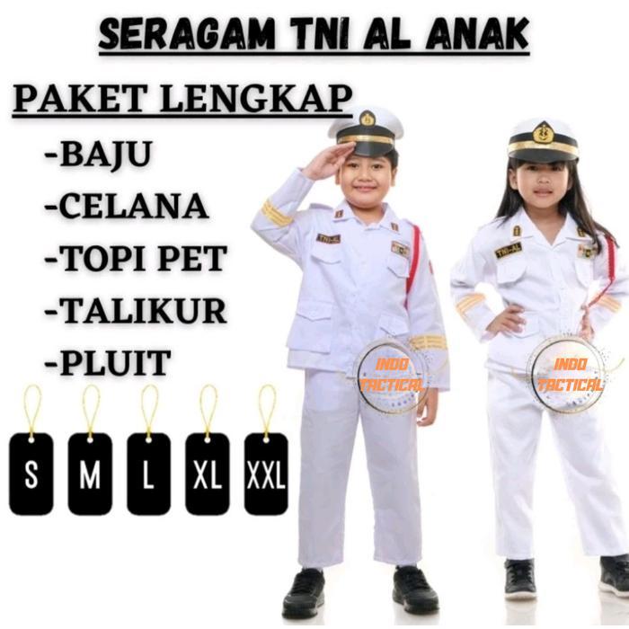 Ready Baju Seragam Tni Al Anak, Seragam Tk Tni Al Cilik, Baju Karnaval
