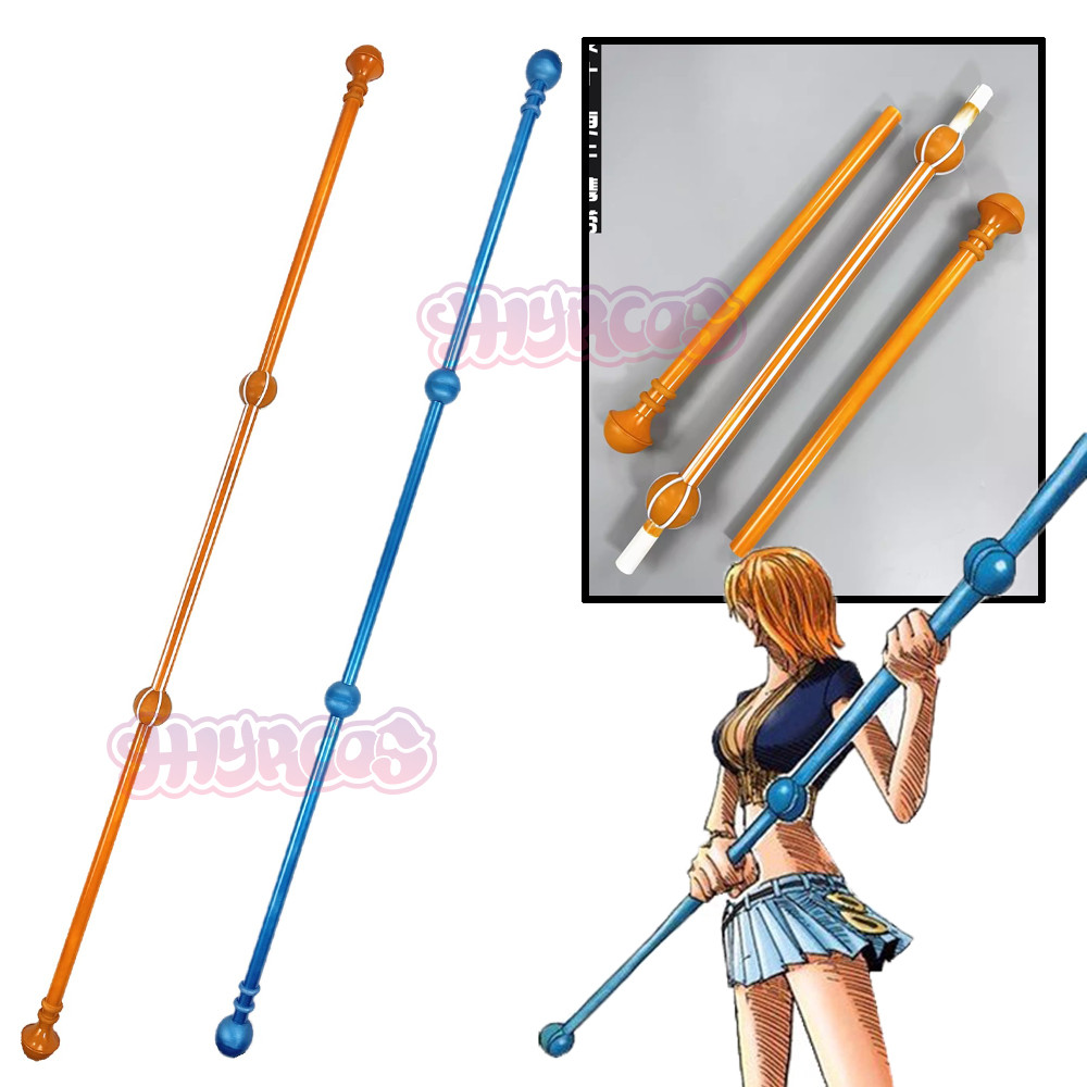Anime Nami Cosplay Weapons Props 180Cm Long Stick Wig Halloween Christmas Carnival Clothing