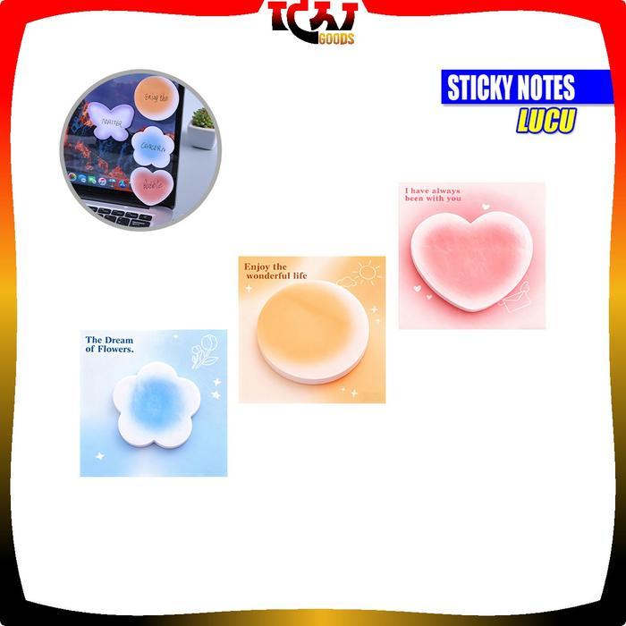 [COD] IG A127 Sticky Notes Gradasi Polos Memo Tempel / Sticky Notes Tempelan Kertas Catatan Memo