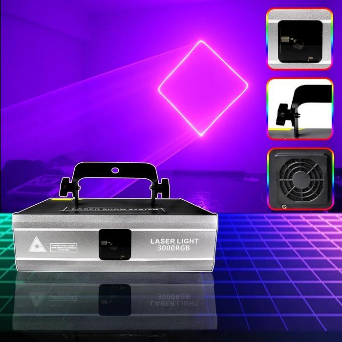 Lampu Proyektor Laser Panggung Efek Animasi LED RGB dengan Kontrol DMX-512 untuk Pencahayaan