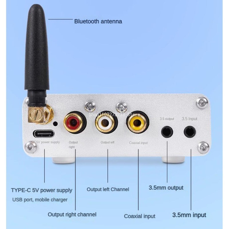 HIFI ES9018 DECODES BLUETOOTH 5.3 LOSSLESS PLAYER AD823 OP AMP COAXIAL USB FLASH /TF CARD/3.5MM