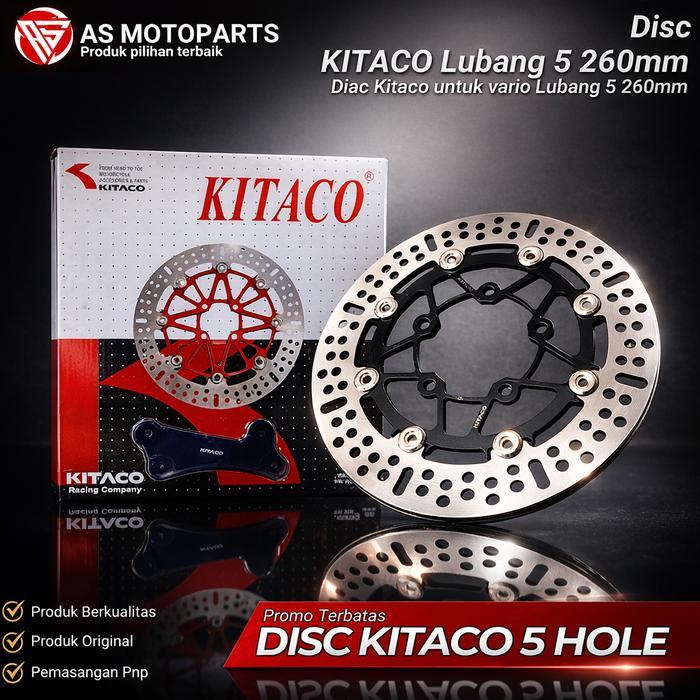Disc Kitaco Lubang 5 260Mm Plus Breket Vario 125 New Disc Vario Lubang 5 Kitaco Disc Cakram Vario