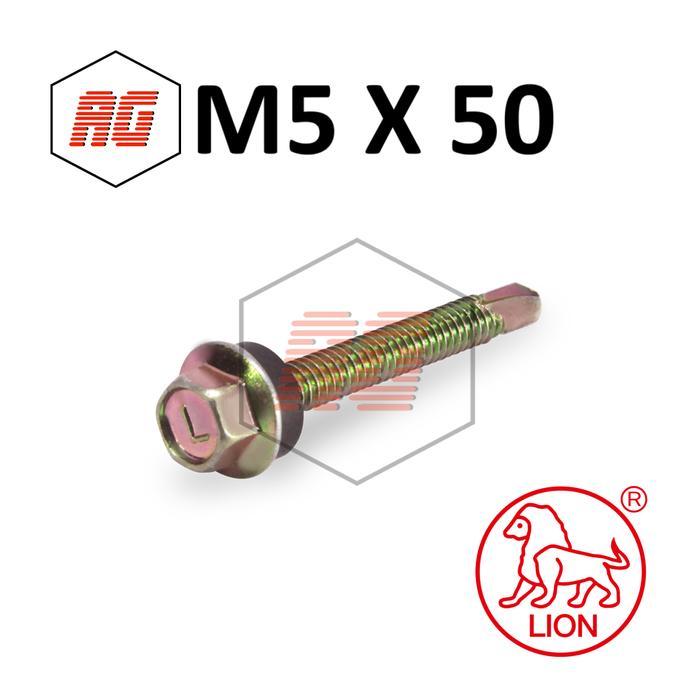 SEKRUP/ SKRUP ROOFING PANJANG 50 MM LION ISI 100 PCS/KANTONG