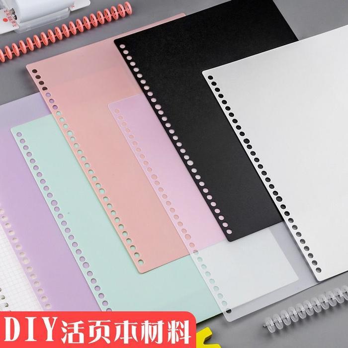 "New" SHINSDAY (2pcs) Cover Sampul Binder DIY Bahan Mika Tebal A5 20 Ring dan B5 26 Ring