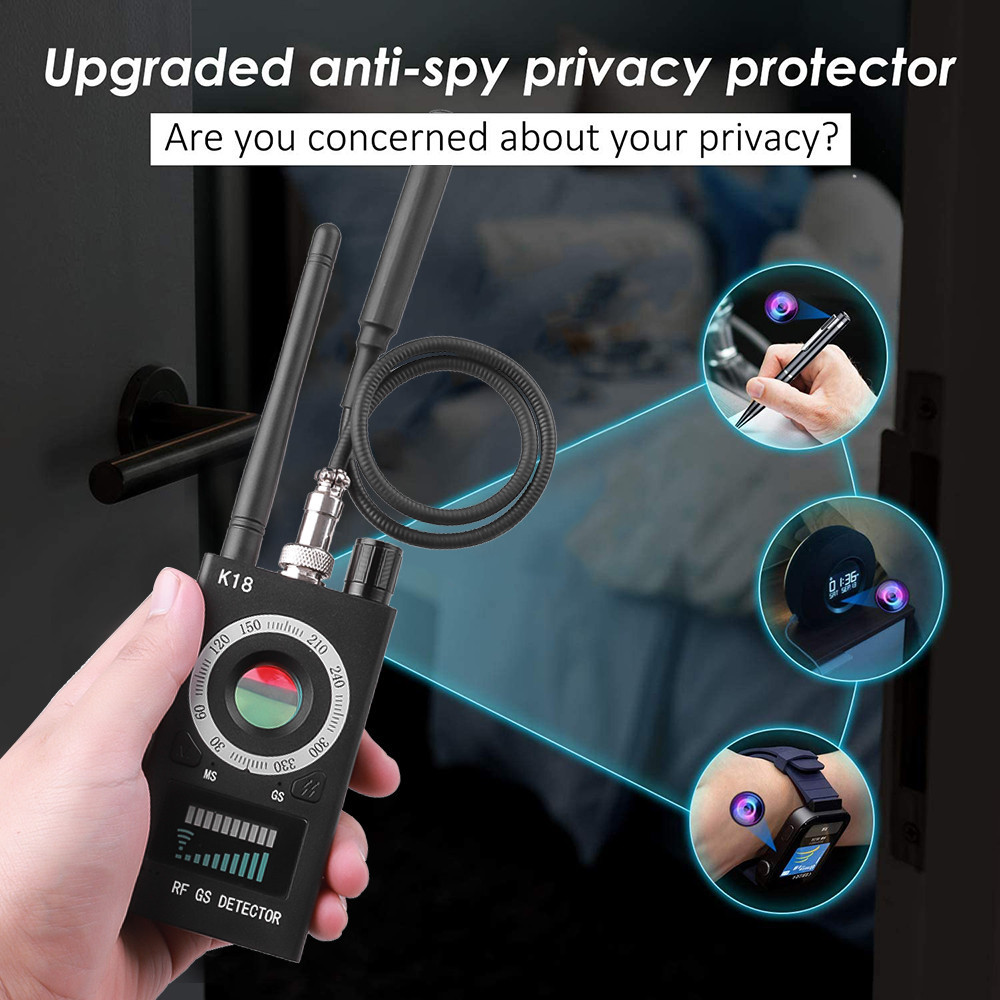 Wireless Detector 1MHz 6.5GHz Multi function jammer signal blocker Anti-spy Camera GSM Audio GPS