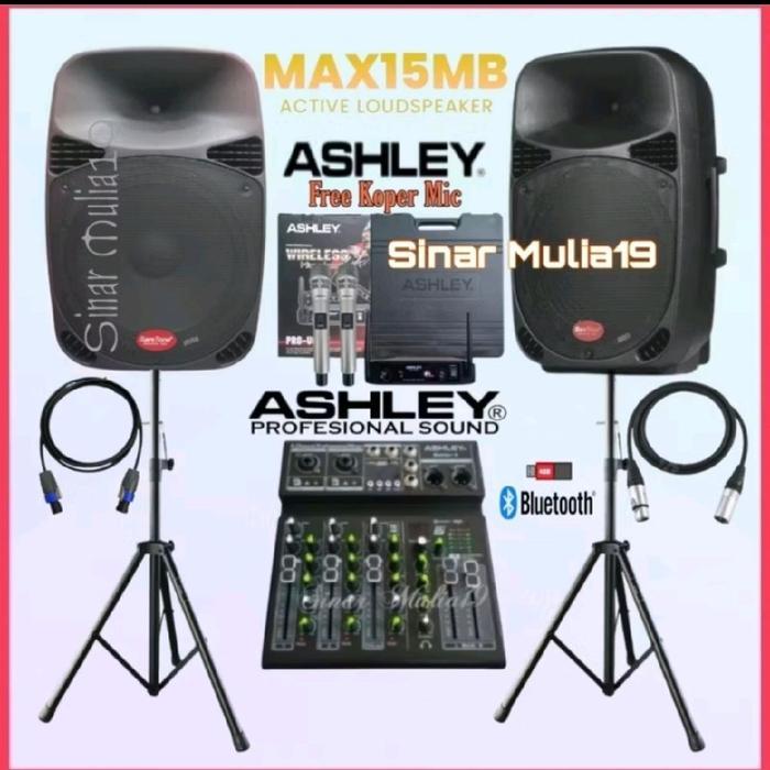 Paket Sound System Karaoke Speaker 15 Inch BareTone ( Aktif & Pasif )