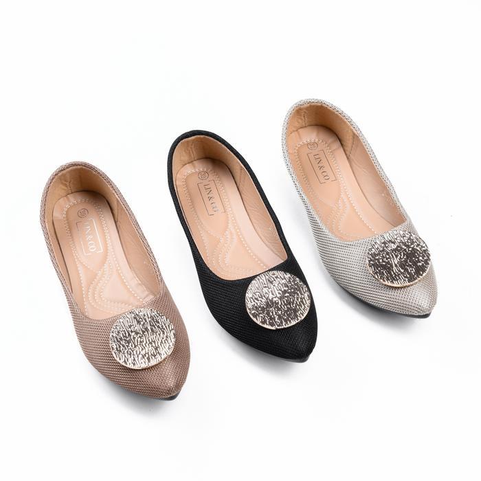 Laviola - Minzy Flatshoes Wanita Anti Slip Model Terbaru Untuk Kerja, Kuliah Dan Harian D1780