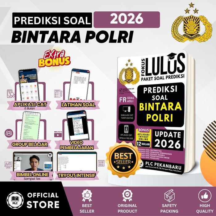 Buku Bank Soal Bintara Polri 2026 Akademik + Psikologi + Pembahasan Lengkap