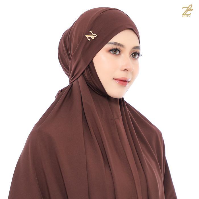 Zoefy Mukena Almeera Spandex Balon Adem Tidak Menerawang Mukena Jumbo Anti Kusut Travel Friendly 4