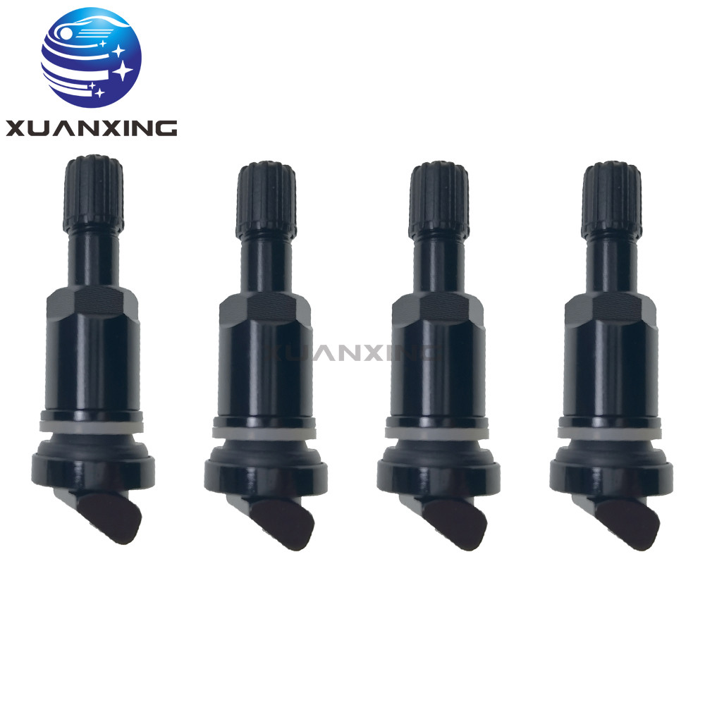 TPMS-43H TPMS Valve Tire Pressure Sensor Valves Metal Black Wheels for Mercedes Audi Jaguar Land