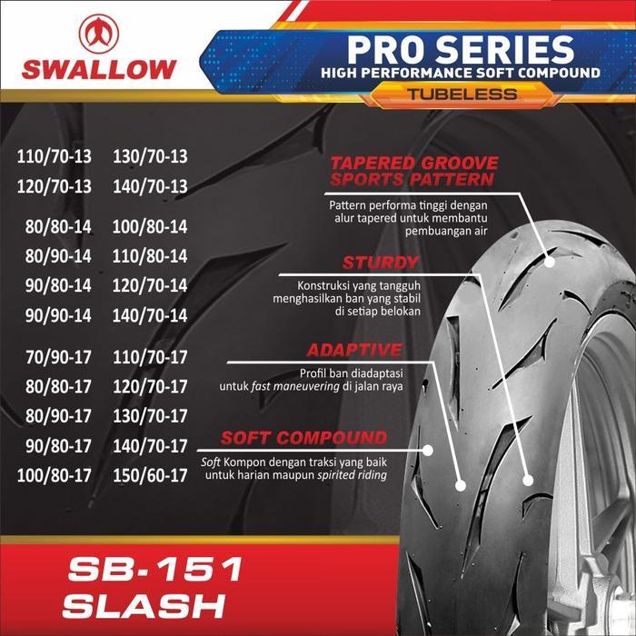 Ban PCX (standar) SLASH 120/70-14 Tubeless SOFT COMPOUND
