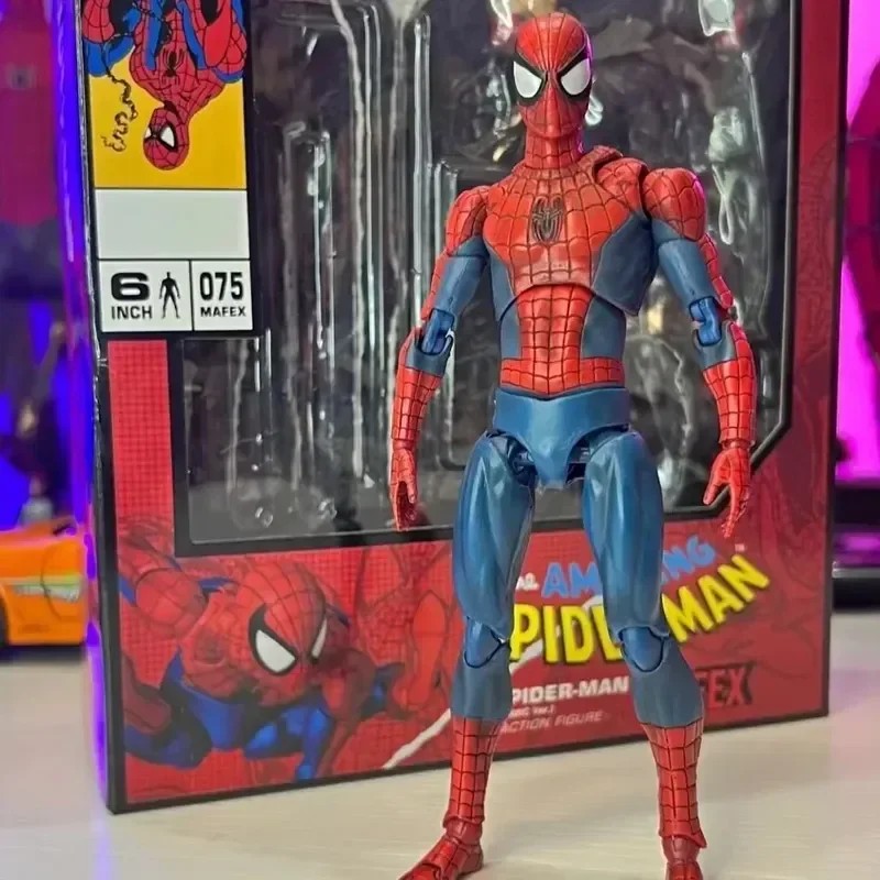 Maarrveeel Mafex 075 Spiderman 6 Inches Figures The Amazing Spider Man Action Figure Mafex 075 Colle