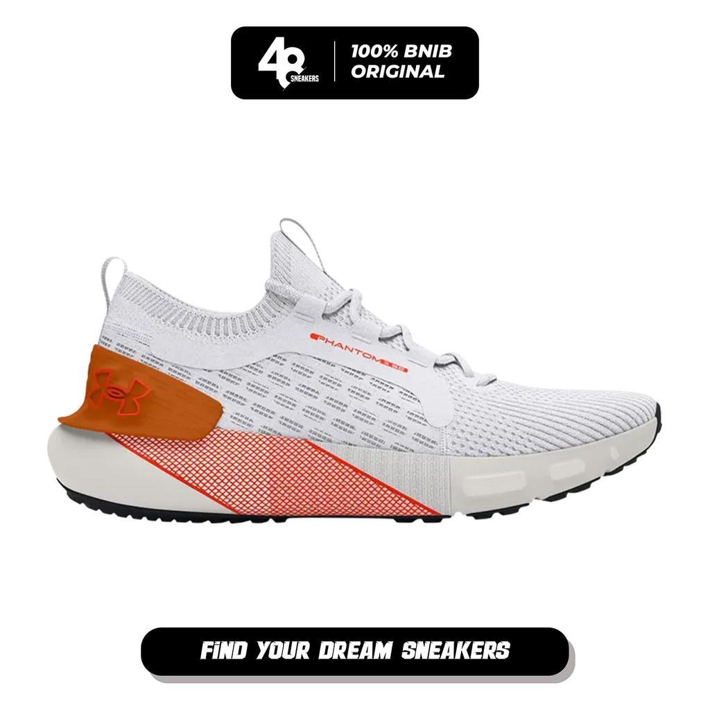 Sepatu Lari Pria Hovr Phantom 3 Se White Orange (3026582-103) Original