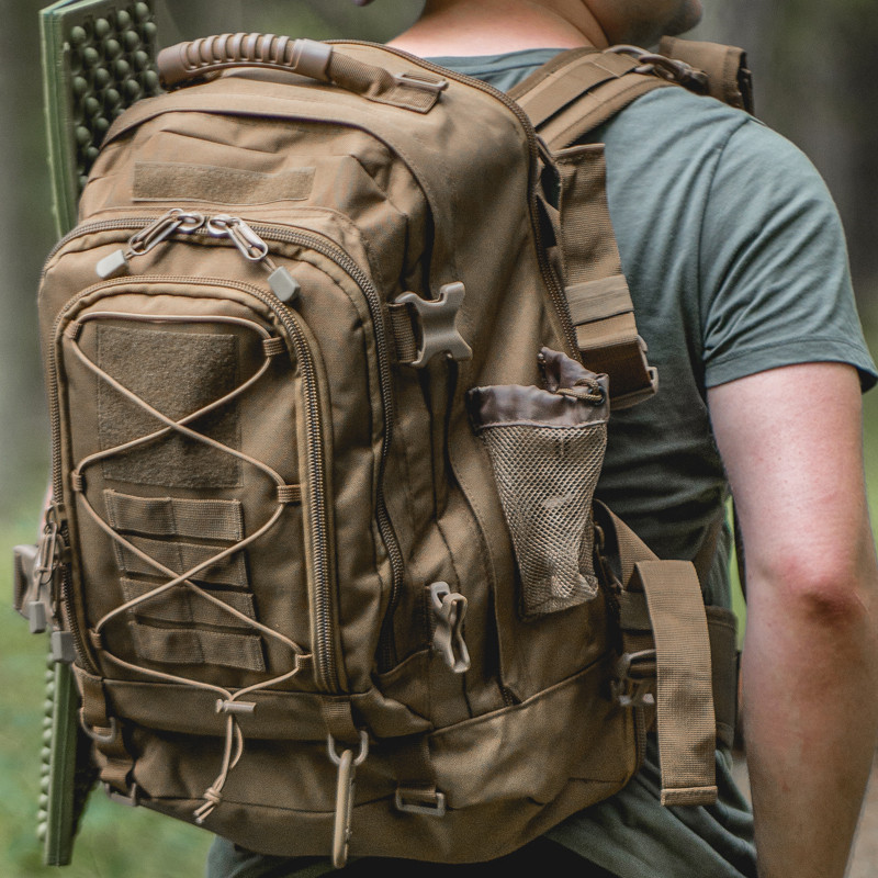 LQARMY 60L Military Tactical Backpack Army Molle Assault Rucksack Outdoor Travel Hiking Rucksacks