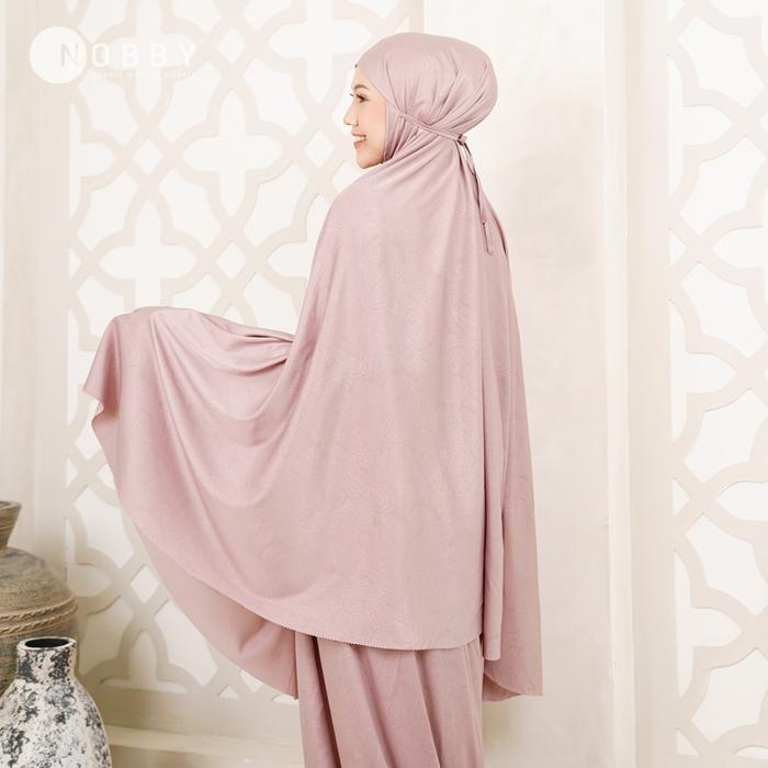 NEW PRODUK NOBBY FAKHIRA MUKENA 2IN1 RESLETING BAHAN SATIN JACQUARD DENGAN POUCH MUKENA WANITA