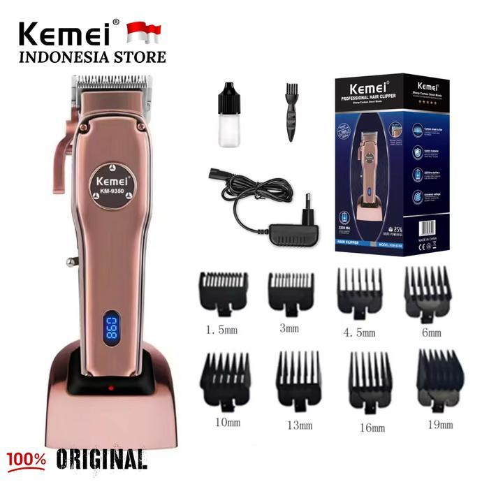 ALAT CUKUR RAMBUT KEMEI HAIR CLIPPER STAND CHARGER CUKURAN ORI KM 9350