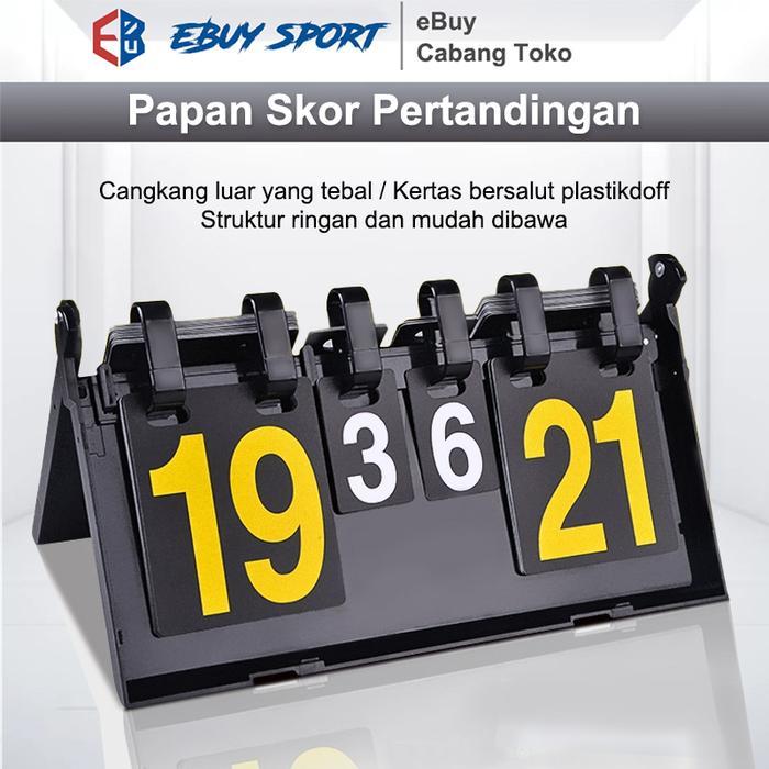 Terlaris PAPAN SKOR DIGITAL 4 DIGIT PORTABLE - Untuk Sepak Bola, Basket, Bulu Tangkis & Olahraga