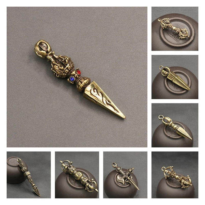 Handcraft Pendant Vintage Solid Religious Pestle Prayer Pendants Nepal Tibetan Handcraft Buddhist Va