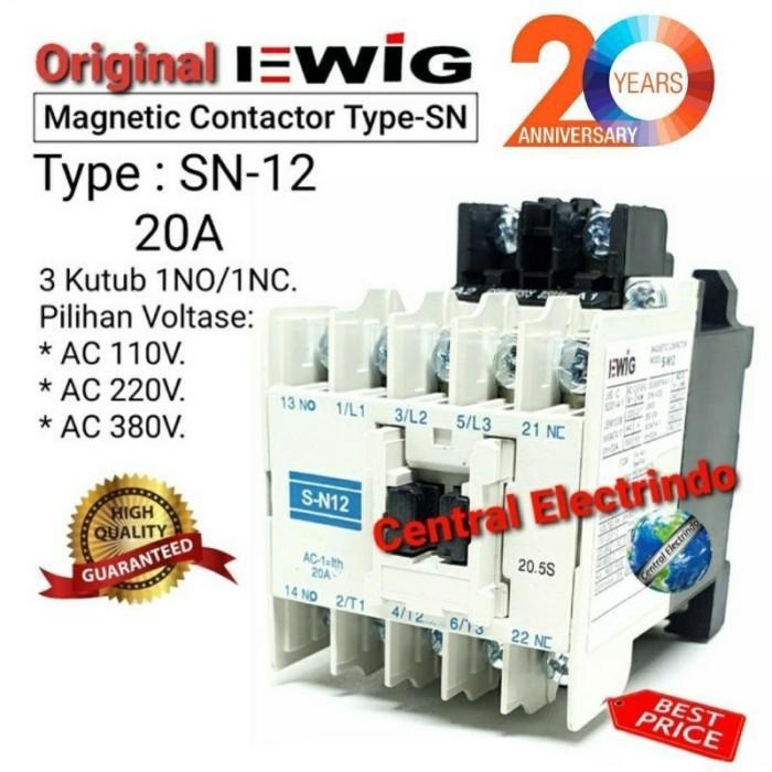 KONTAKTOR CONTACTOR SN-12 AC 220V EWIG. BEST SELLER