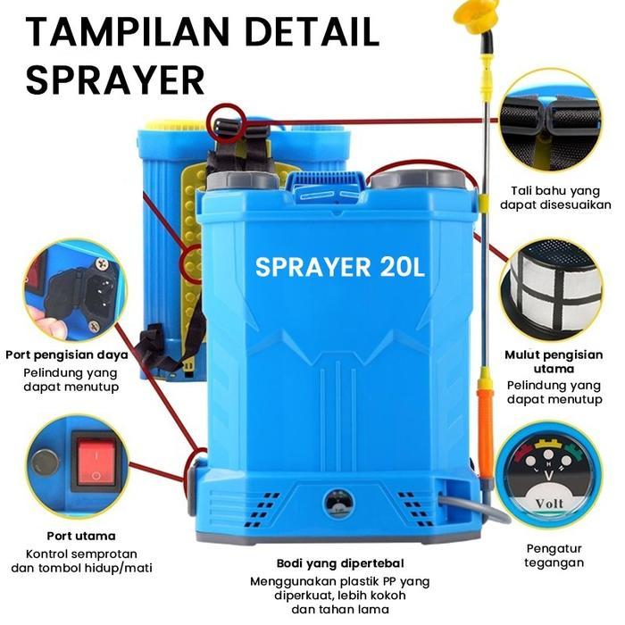 Penyemprot Pertanian Kapasitas Besar 20L / Penyemprot Ransel Elektrik / Penyemprot Pupuk Pertanian